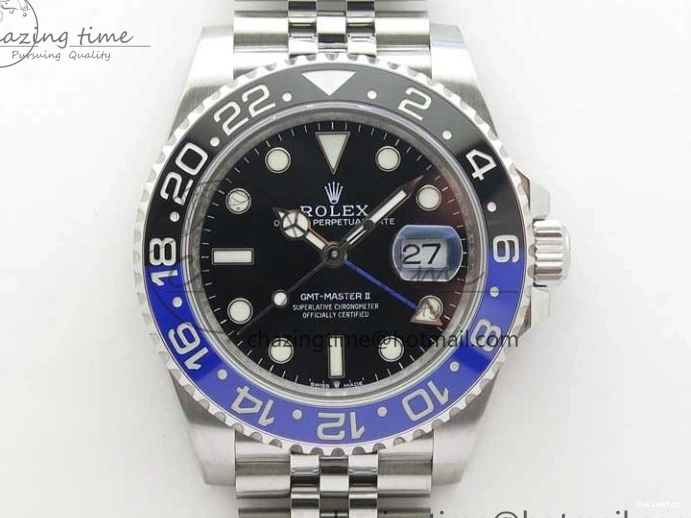 Ceramic 904L Best Edition V2 II SA3285 Steel BLNR 1:1 CHS VRF GMT-Master Blue Black 126710 0207